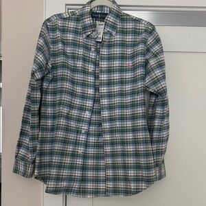 Ralph Lauren Blue and Green Plaid Casual Shirt
